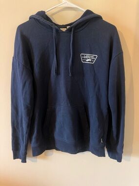 Vans Dark Blue Pullover Hoodie with Small Chest Logo